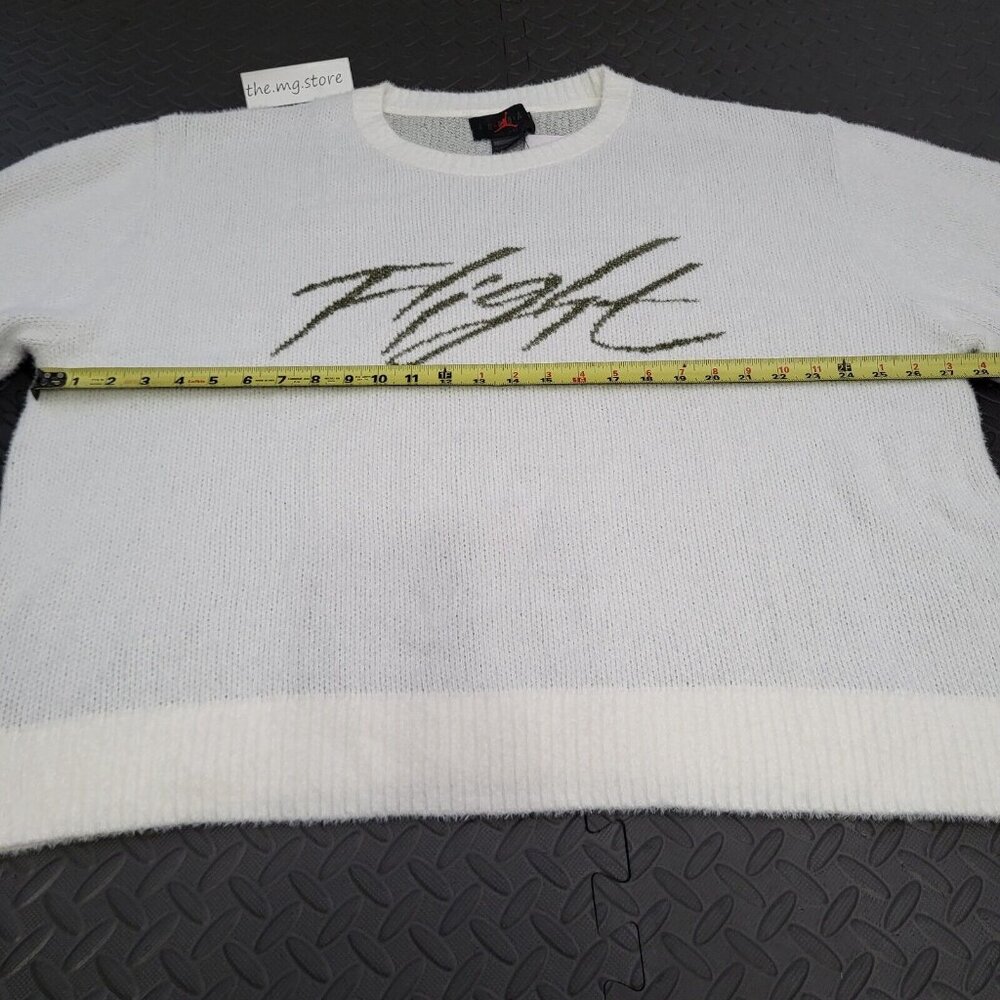 Jordan Flight Heritage Crew Sweater White Men's Size XL FD7389 133 NWT - Picture 4 of 6